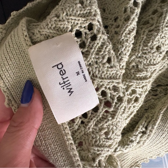 Aritzia Wilfred Sage Open-Knit Cardigan - Picture 6 of 10